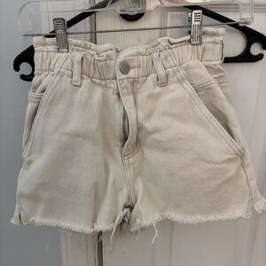 White denim shorts S